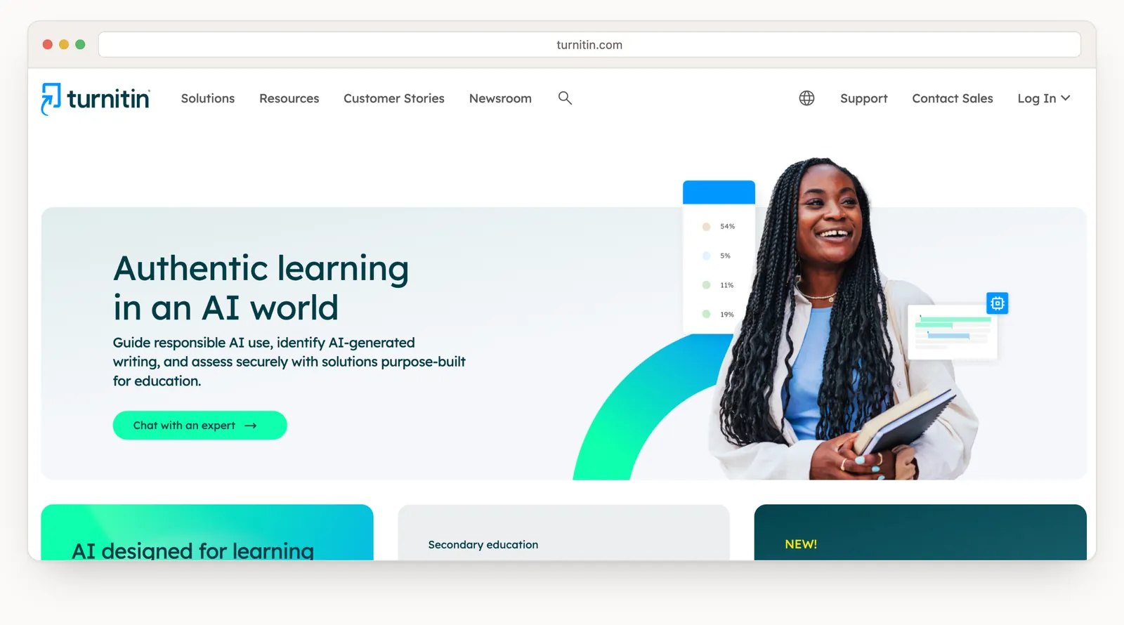 Turnitin homepage